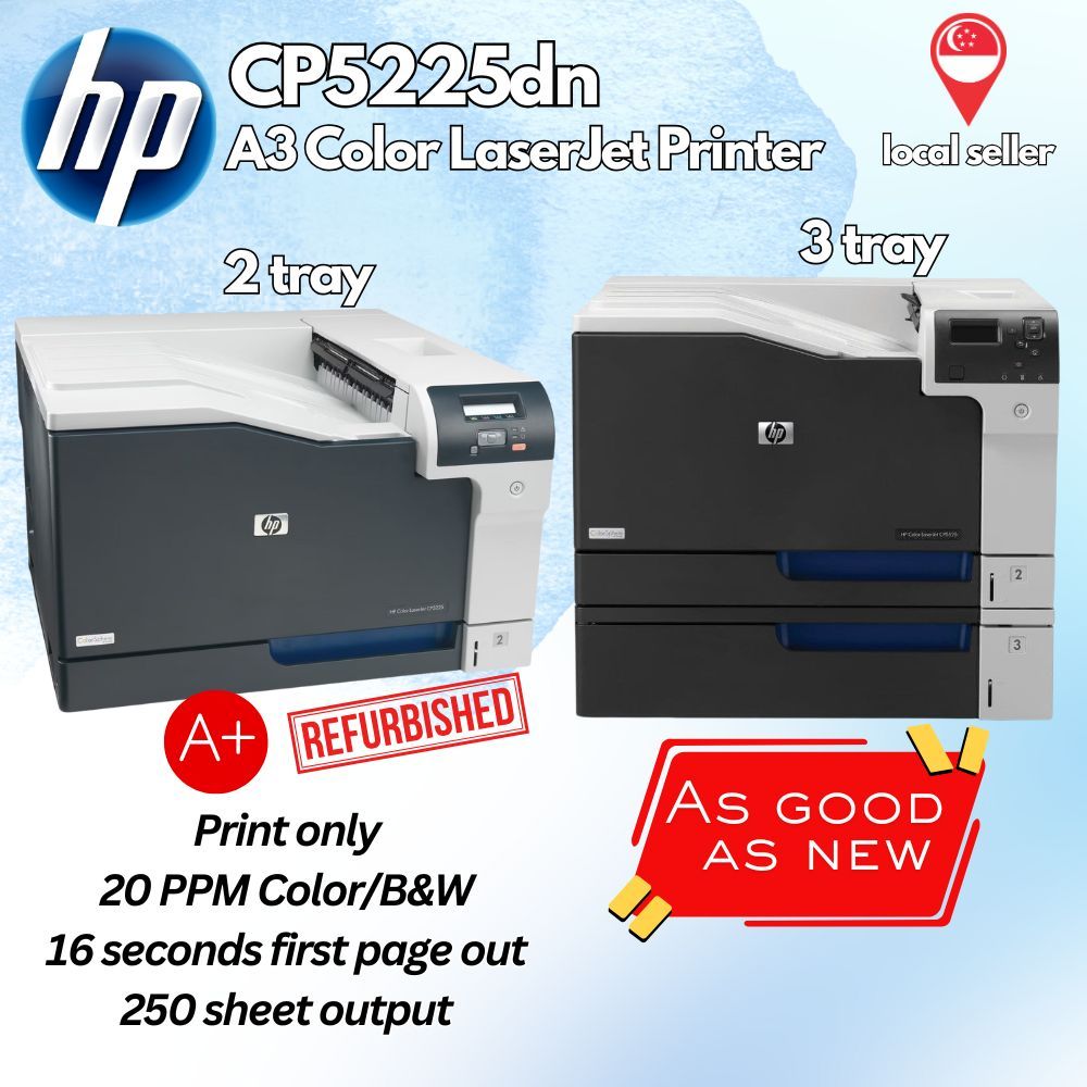 Refurbished HP CP5225dn A3 Color Laser Printer – Duplex, Network Ready ...