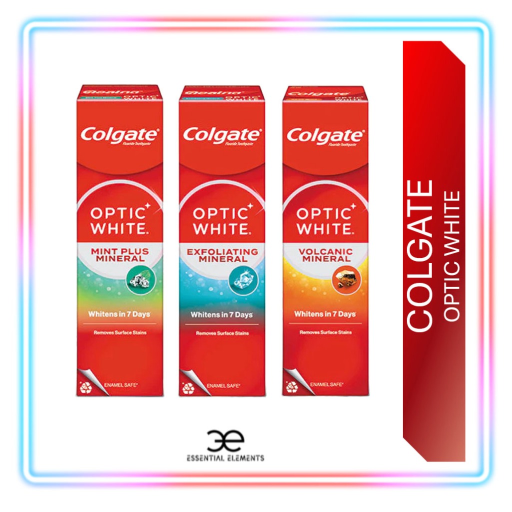 COLGATE OPTIC WHITE VOLCANIC | EXFOLIATING | MINT PLUS MINERAL ...