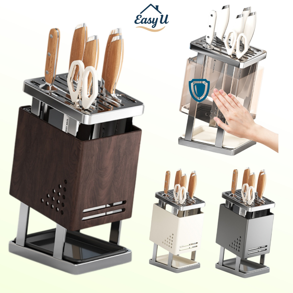 Countertop Stainless Steel Ventilation Knife Rack | Knife Scissors ...