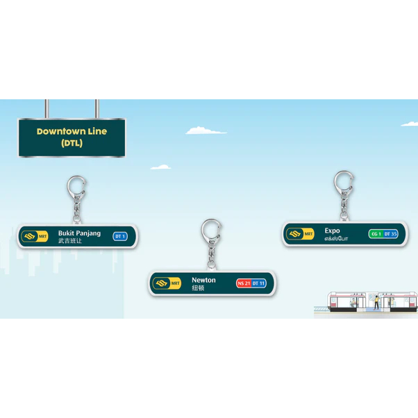 MRT Station Keychain - Downtown Line MRT Station | Shopee Singapore