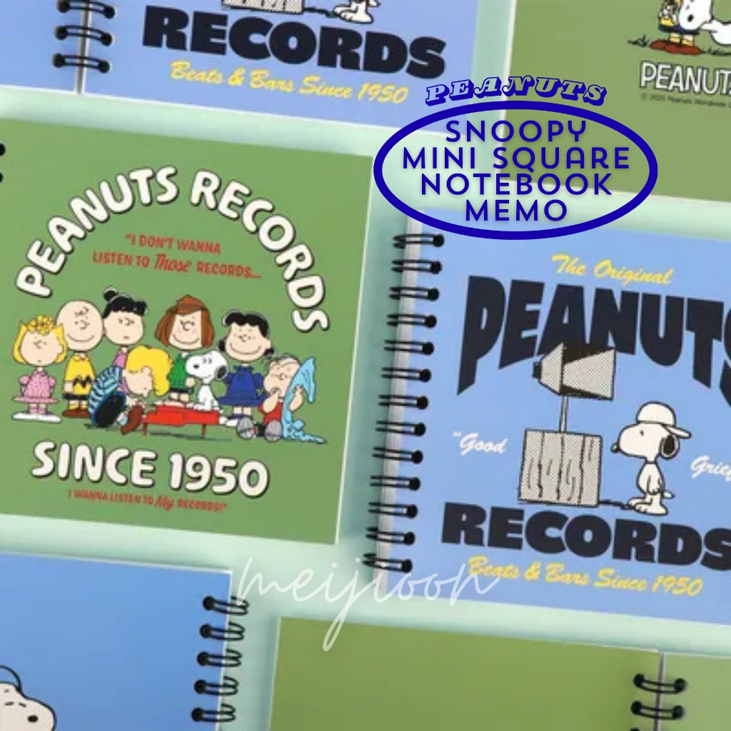 ♥from KOREA♥ PEANUTS, Snoopy and friends, mini Square Spiral Notebooks ...