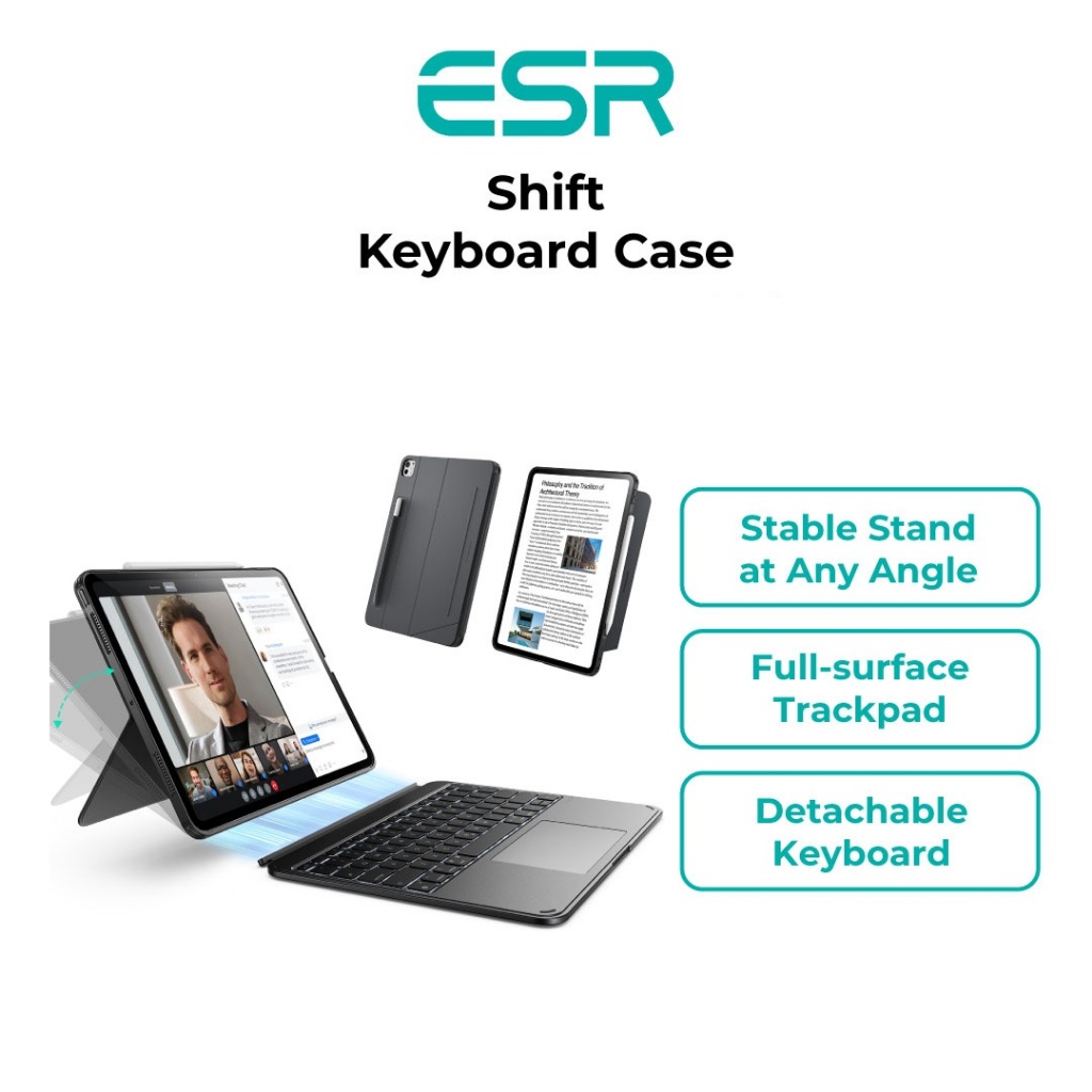 ESR Shift Keyboard Case Compatible with iPad Pro 11/13 (2025/2024