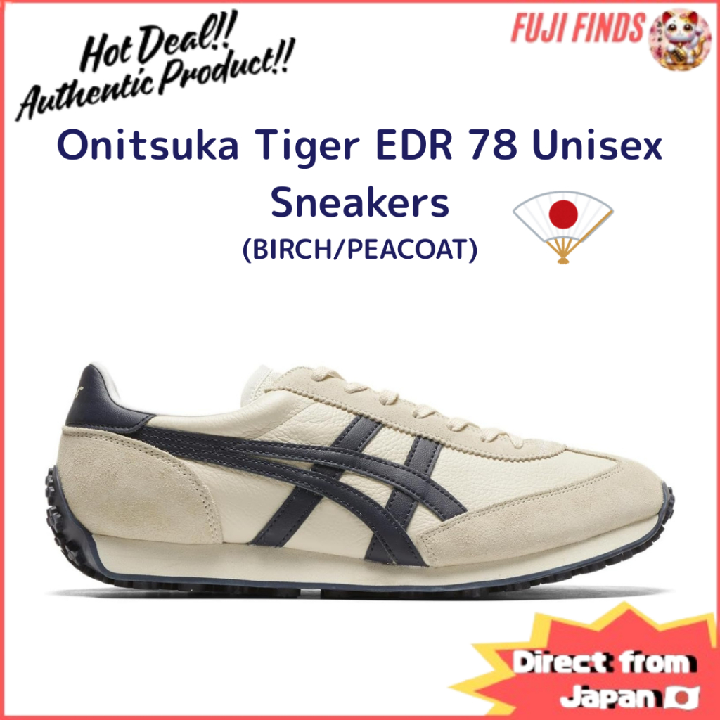 Onitsuka Tiger EDR 78 Unisex Sneakers – BIRCH/PEACOAT【Direct from 