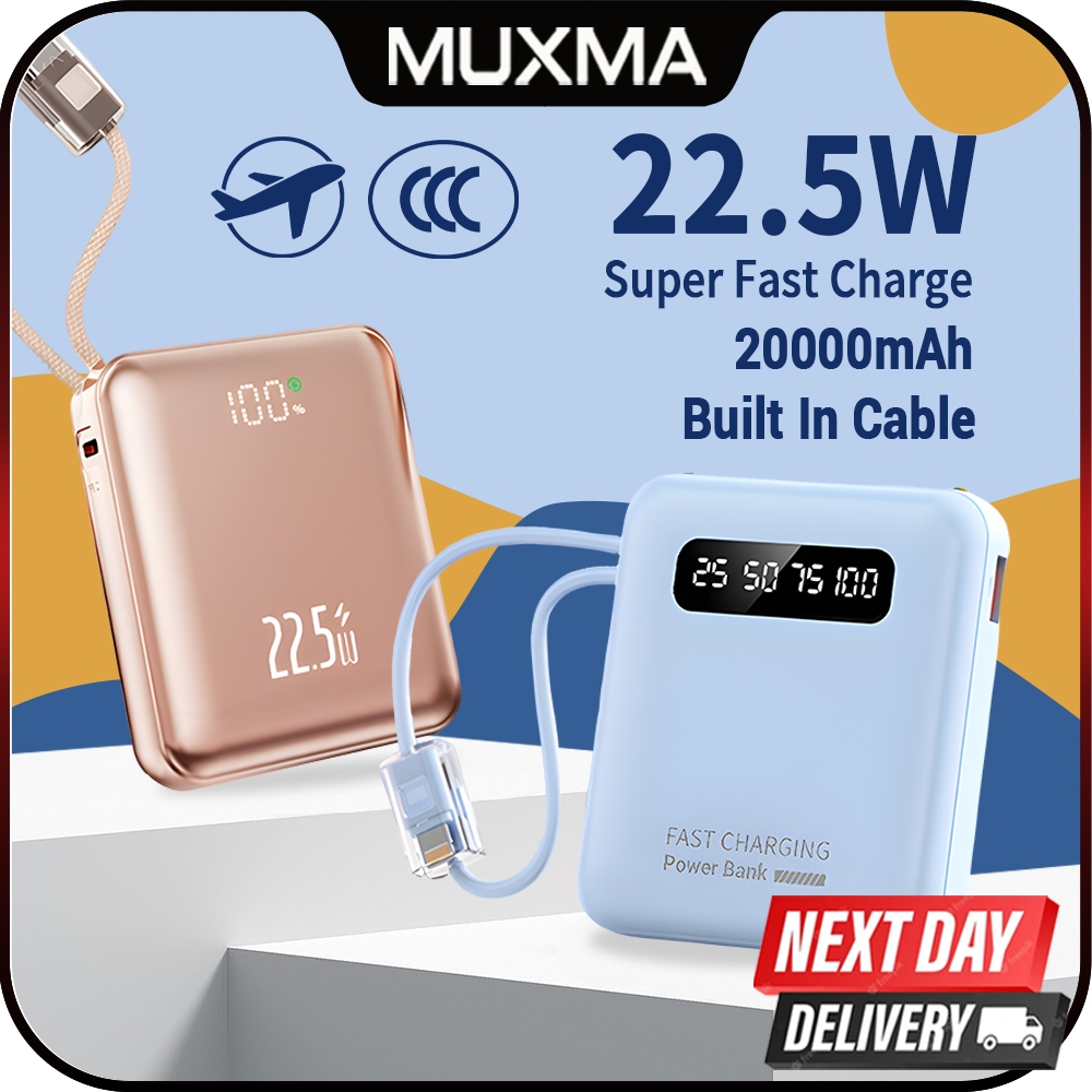 MUXMA 20,000mAh power bank front view