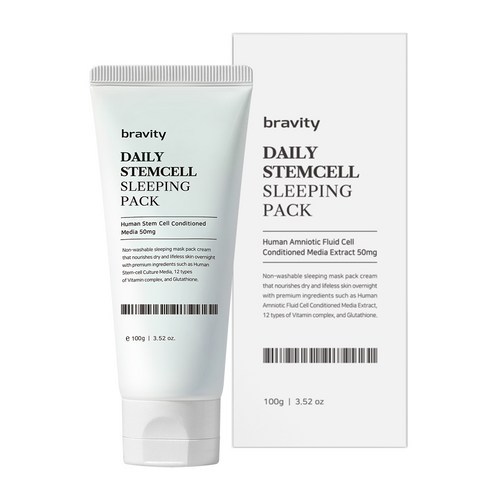 BRAVITY Daily Stem Cell Sleeping Pack 100g │ No-Wash Overnight Pack ...