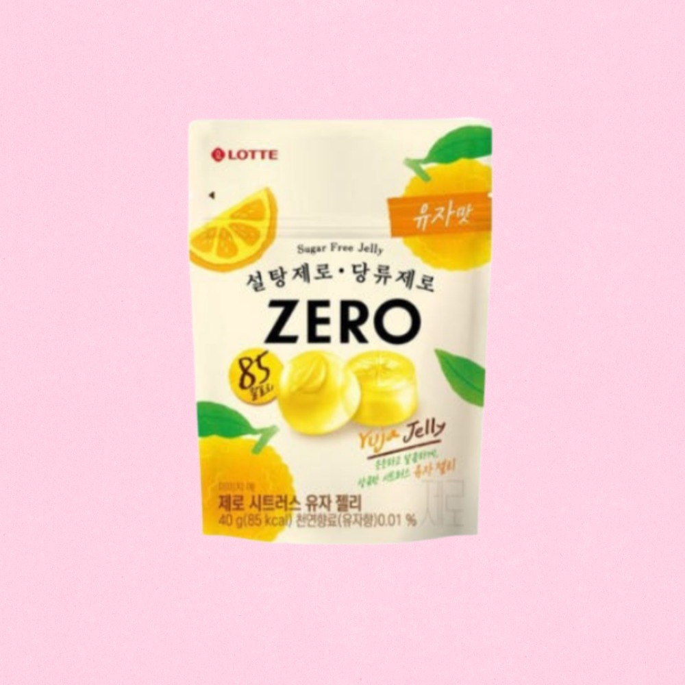 Lotte Zero Yuja Jelly 40g Peach & Kiwi Jelly 52g/238g Sugar Free