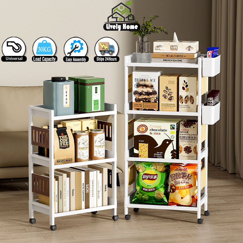 SG Stock Multi-Functional Storage Shelf with Adjustable Wheels ...