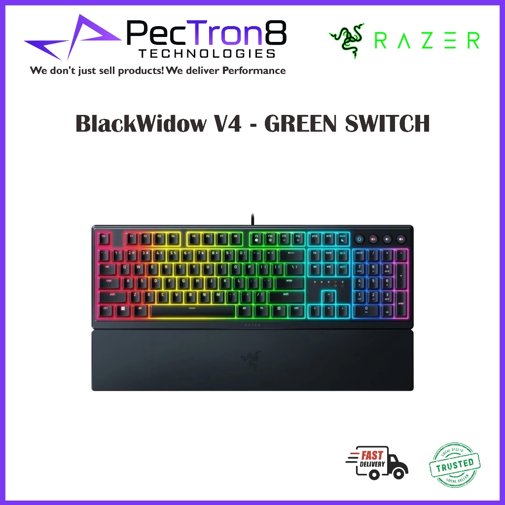 Razer BlackWidow V4 - US Layout - Mechanical Gaming Keyboard with Razer ...