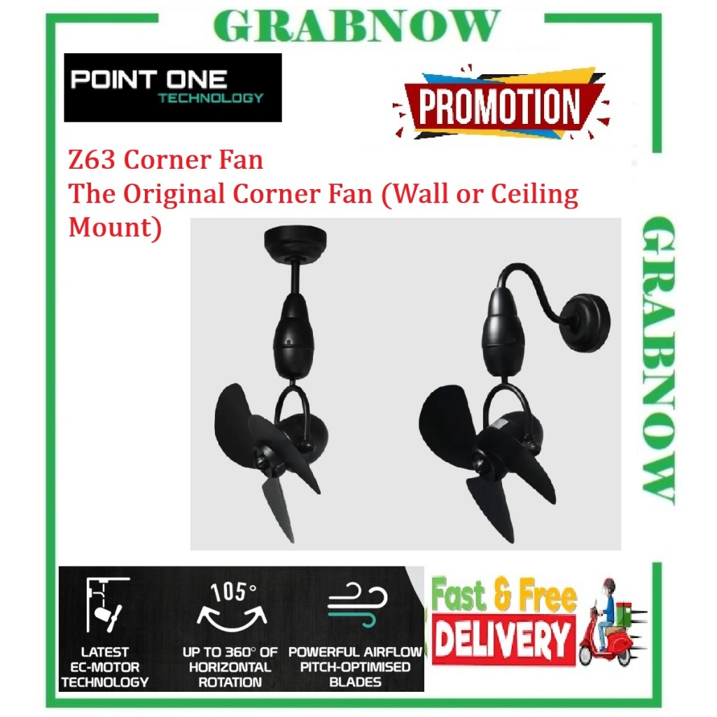 Z63 Corner Fan The Original Corner Fan (Wall or Ceiling Mount) | Shopee ...