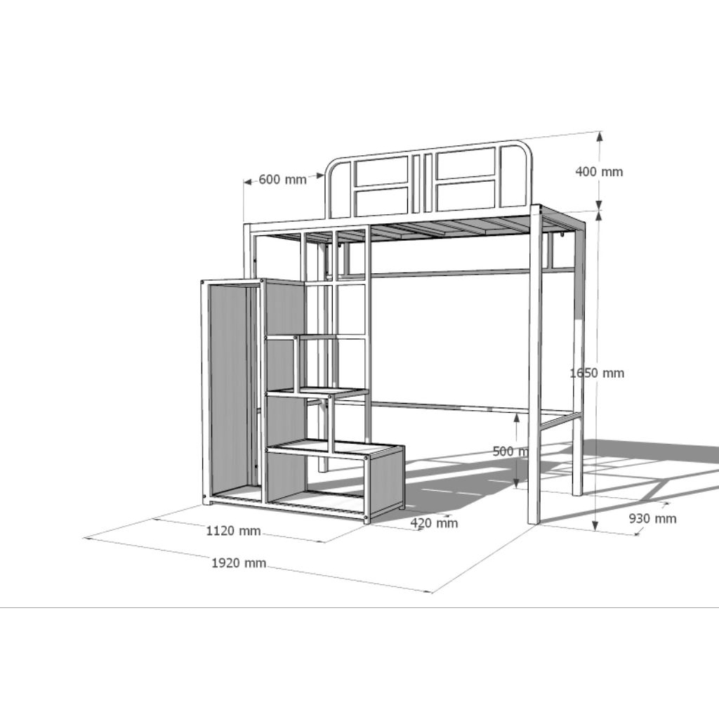 Loft bed customize for helper room/bomb shelter change to cozy helper ...