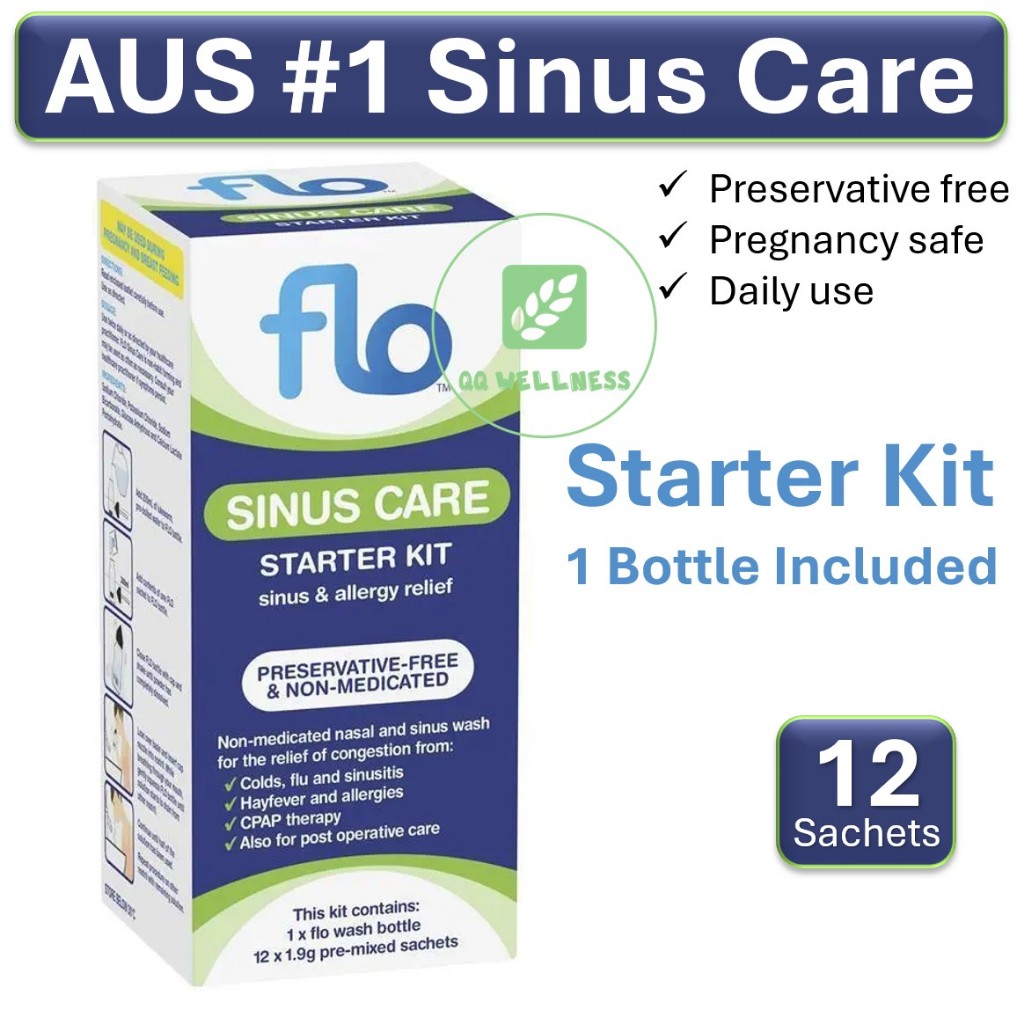 FLO Sinus Care Refill 50/100 Sachets Colds Flu Breathe Easy Daily Use ...