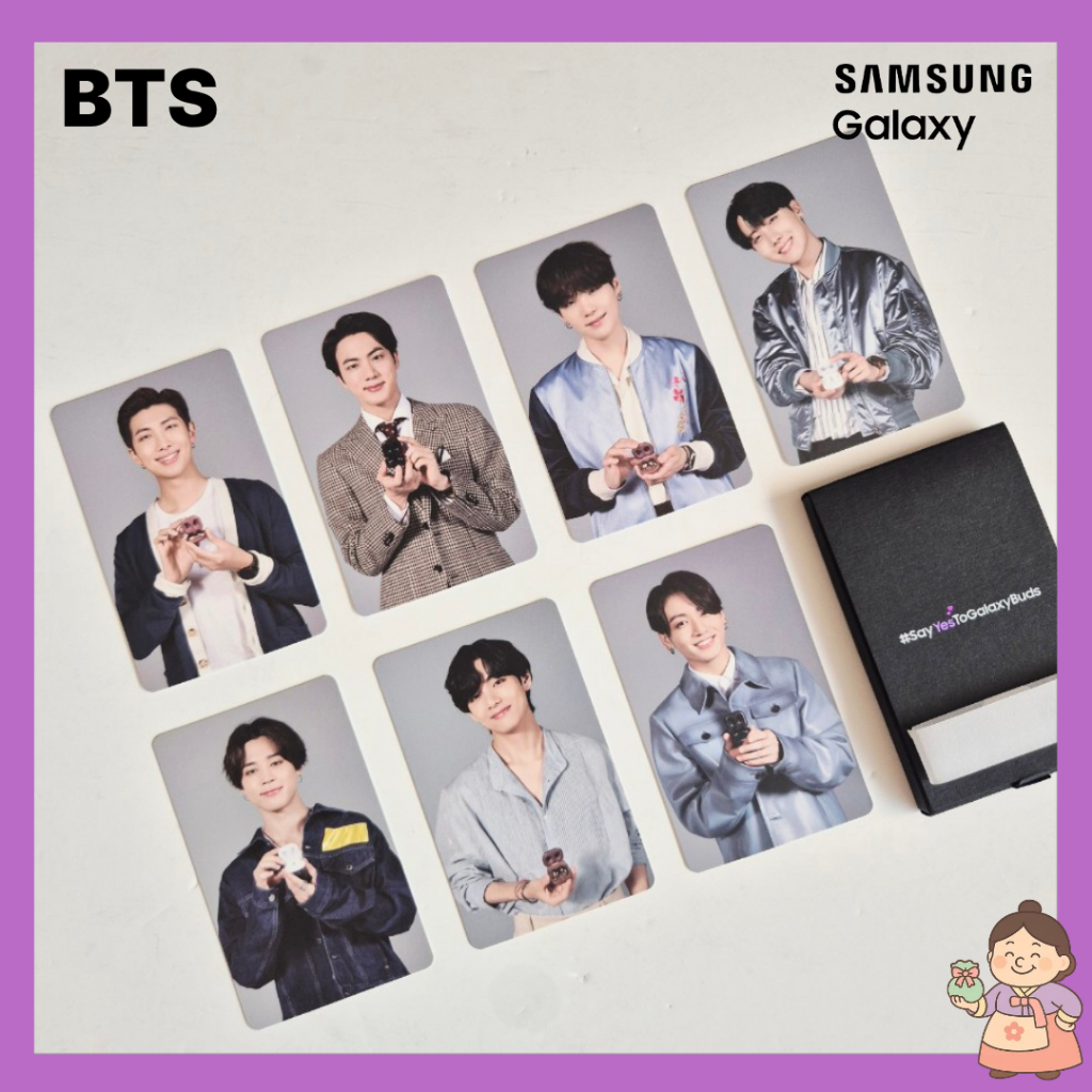 BTS × Samsung Galaxy Buds Promo Photocard Set (7 pcs + Box) | Proposal ...