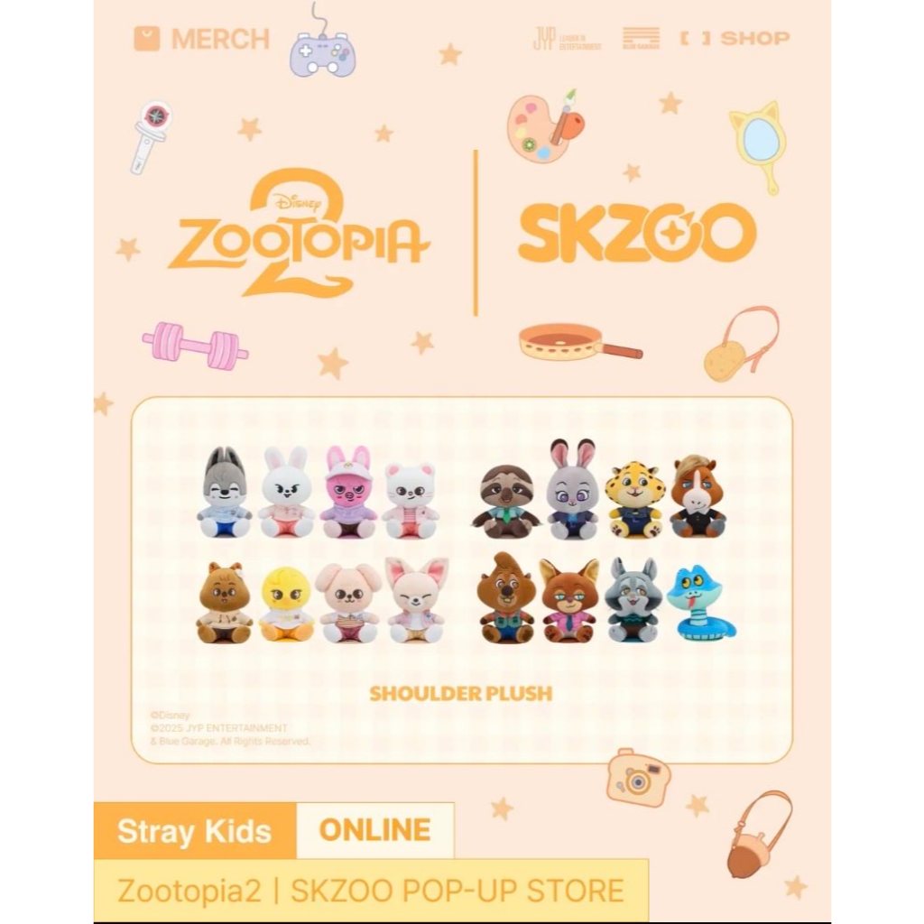 STRAY KIDS SKZOO X ZOOTOPIA 2 POP-UP OFFICIAL MD | Shopee Singapore