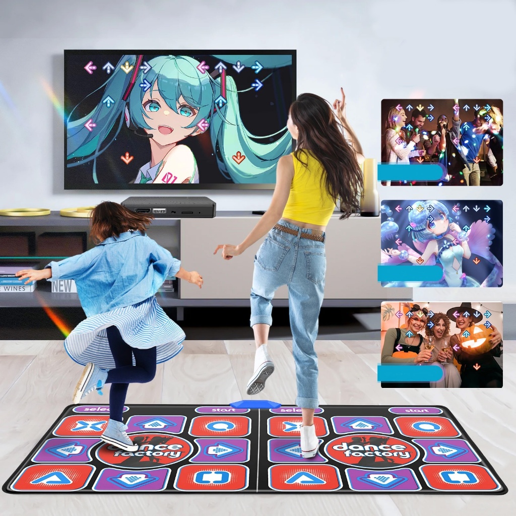 Double User Motion Sensing Dance Mat, Adult And Kid-Friendly, Non-Slip ...