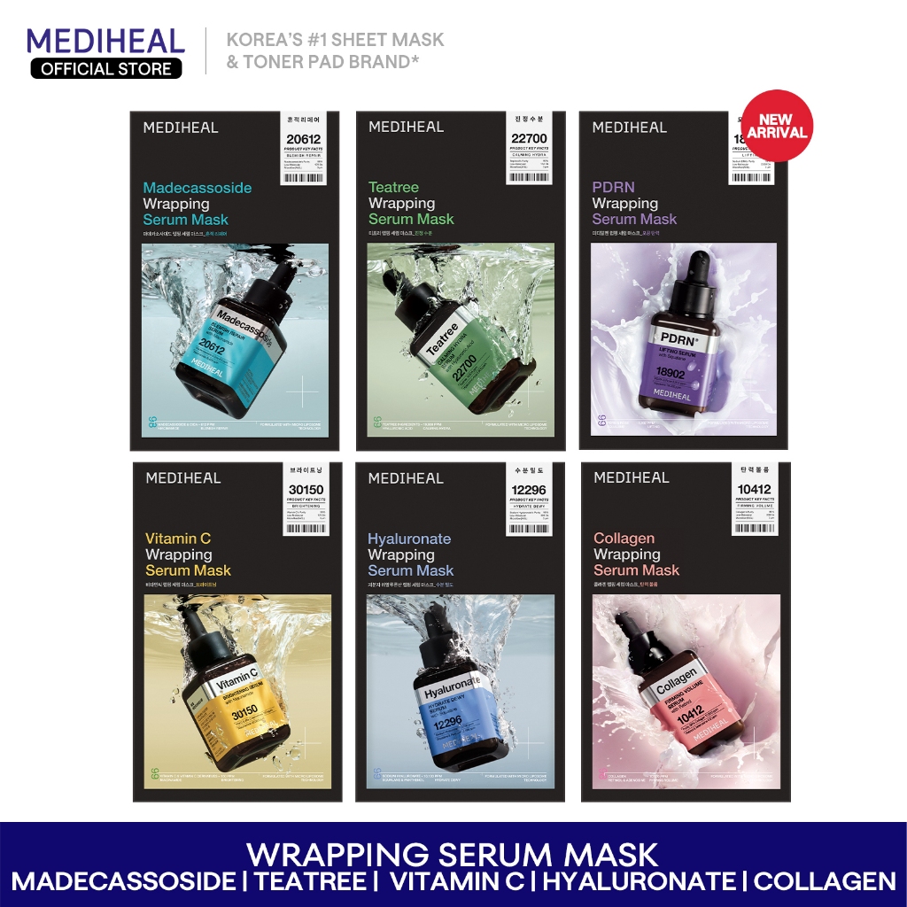 MEDIHEAL *NEW* Wrapping Serum Mask Box-10S [Madecassoside