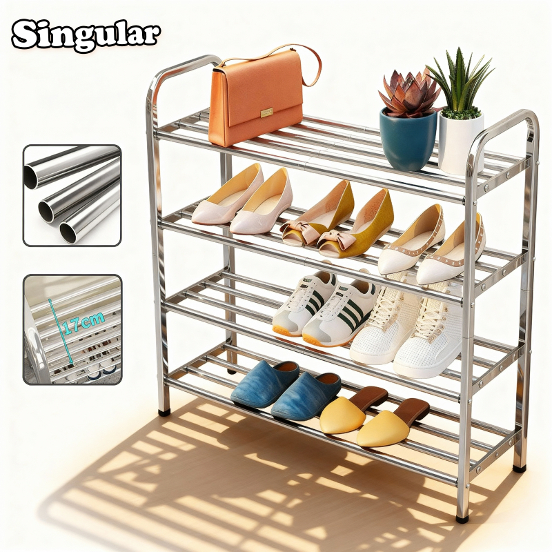 Stainless Steel Shoe Rack Metal Shoe Rack Shoe Cabinet Indoor Outdoor ...