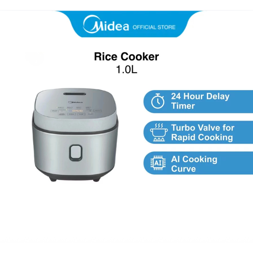 Midea MRD100T2BDG Rice cooker 1.0L | Shopee Singapore