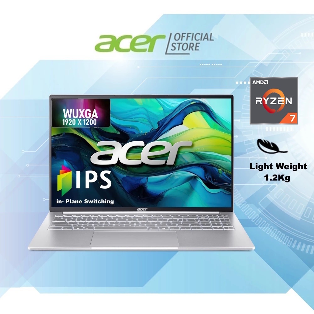 [Ultra-Lightweight AI PC at 1.2kg] [AMD Ryzen™ 7 260]Acer Swift Lite 16 ...
