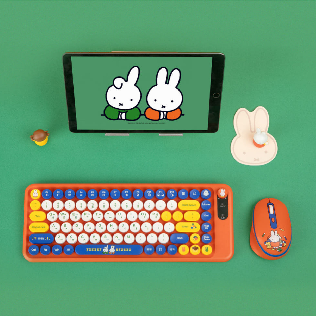 ROYCHE x Miffy Wireless Keyboard & Mouse Set | 3 Devices Multi-Pairing ...
