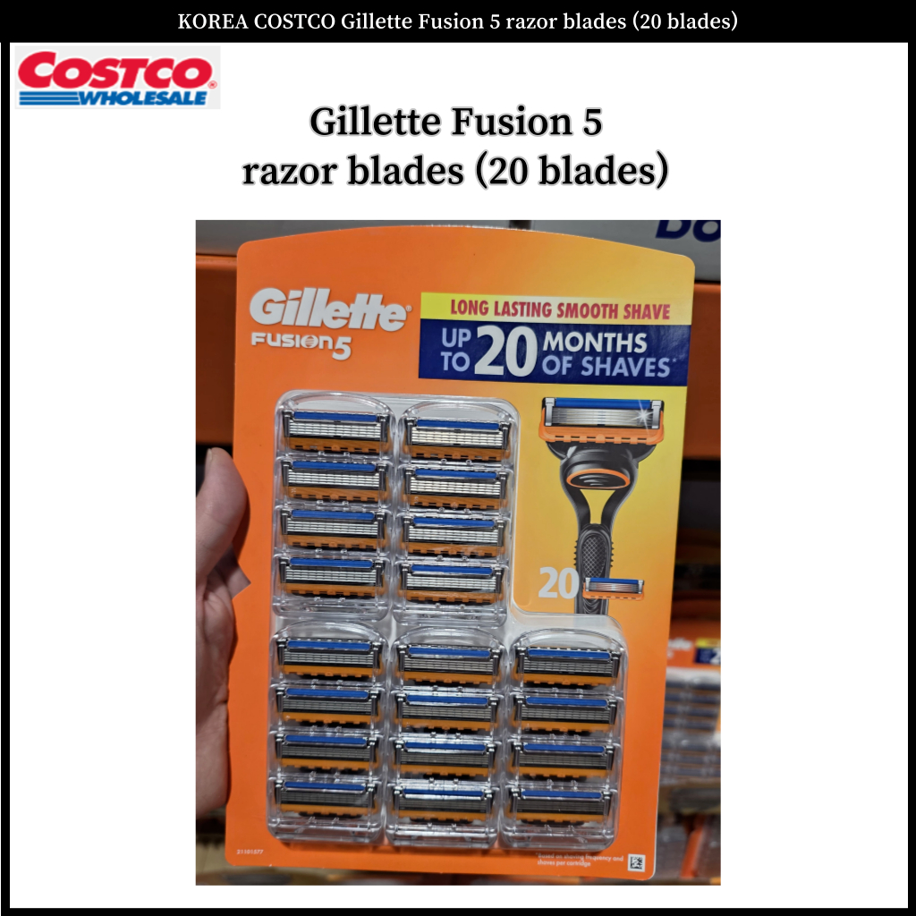 KOREA COSTCO Gillette Fusion 5 razor blades (20 blades) | Shopee Singapore