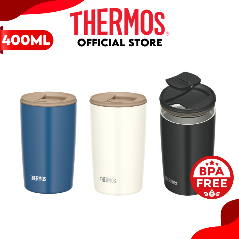 Thermos® JDP-400 Dishwasher-Safe Tumbler Cup 400ml with Lid Stainless Steel 304