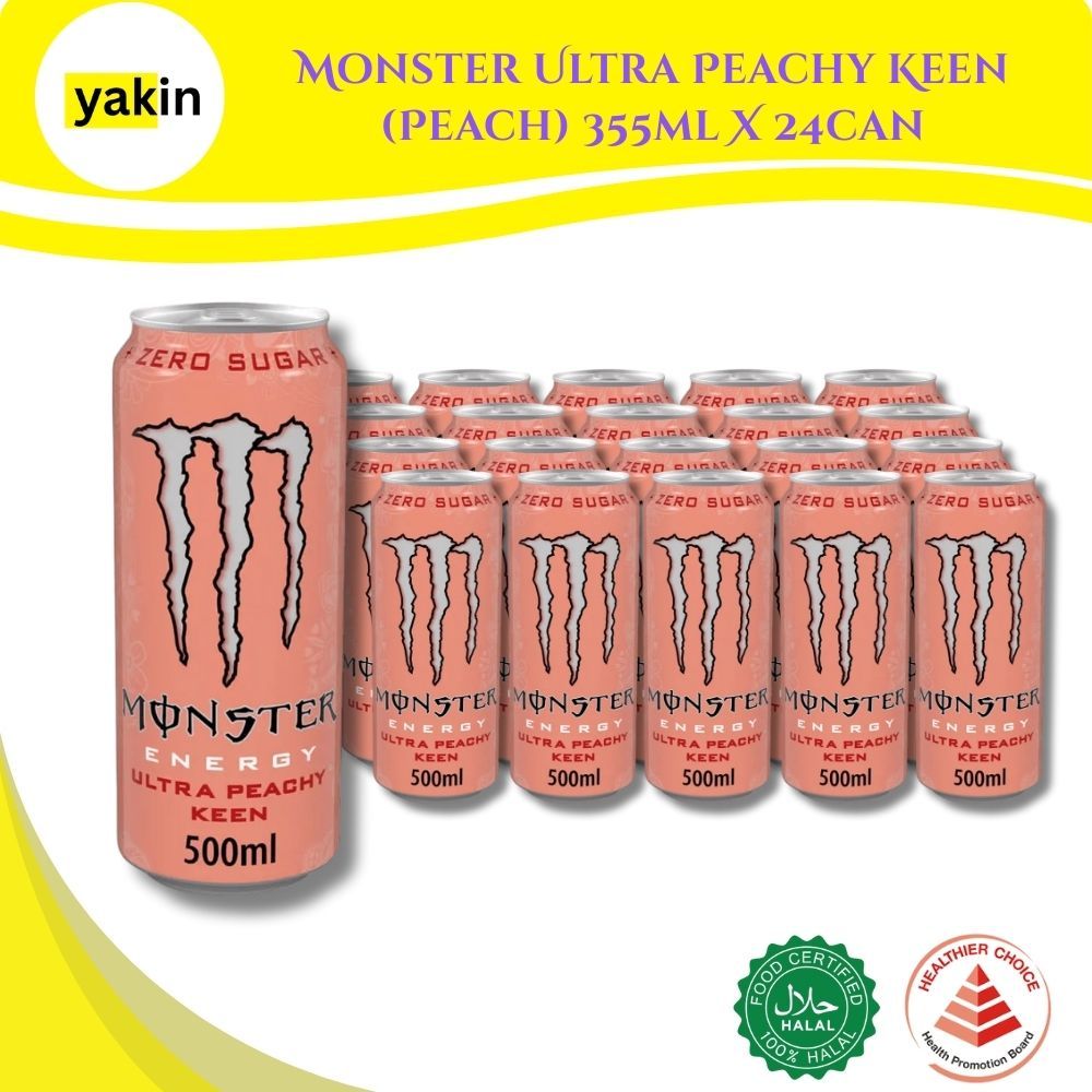 Monster Ultra Peachy Keen (Peach) 355ml X 24can | Shopee Singapore