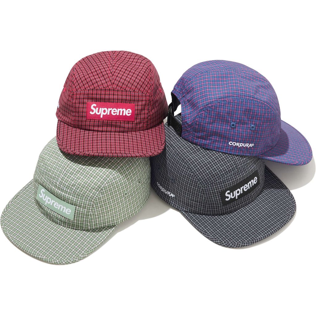 SS25 Supreme Cordura Plaid Camp Cap 