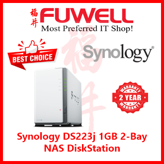 Fuwell - Synology DiskStation DS223J 1GB 2 Bay NAS [ 2 Years Carry-in ...