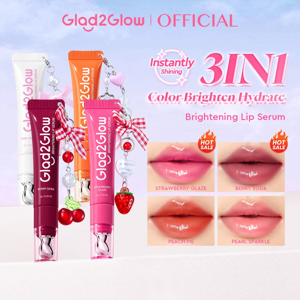 【Ready Stock】 Glad2Glow POUT CANDY Lip Serum Lip Gloss Brightening ...