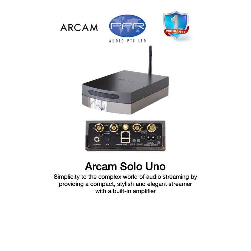 ARCAM SOLO UNO, STREAMER ALL-IN-ONE AMPLIFER, 1 YEAR WARRANTY | Shopee ...