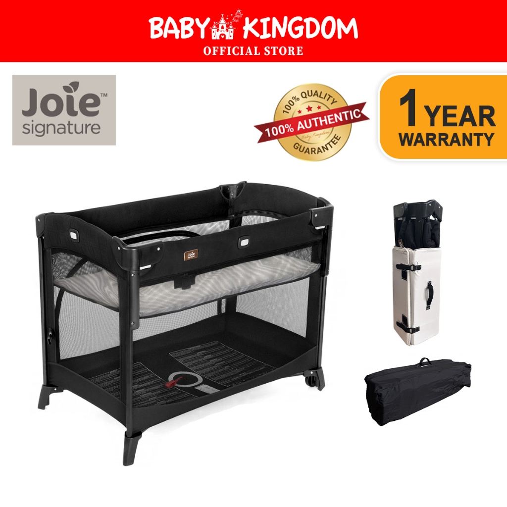 (Exclusive)Joie Signature Kubbie Sleep Bedside Travel Cot (Eclipse ...