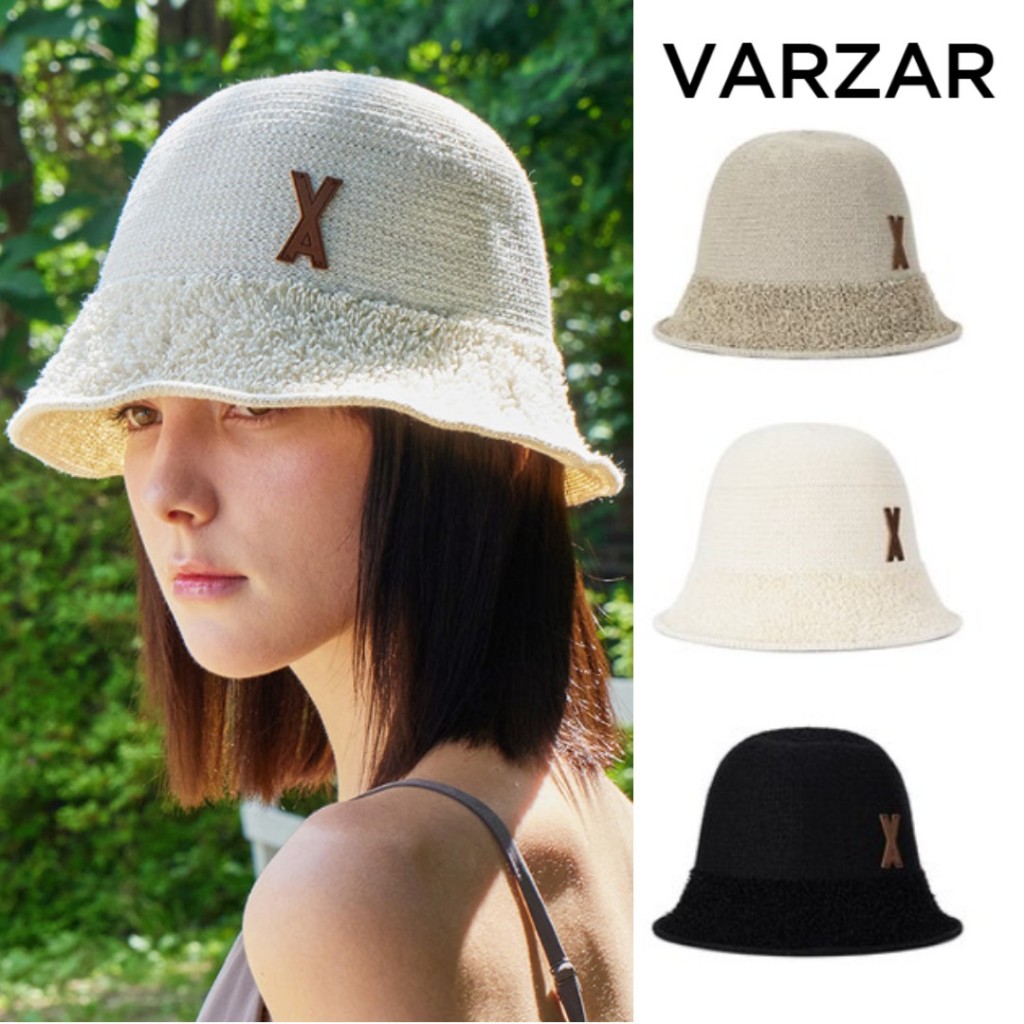 [VARZAR] VA Patch Towel Bucket Hat (3Color) | Shopee Singapore