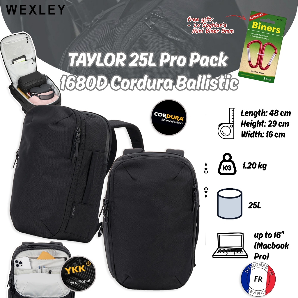 WEXLEY TAYLOR 25L Pro Pack 1680D Cordura® Ballistic | Travel