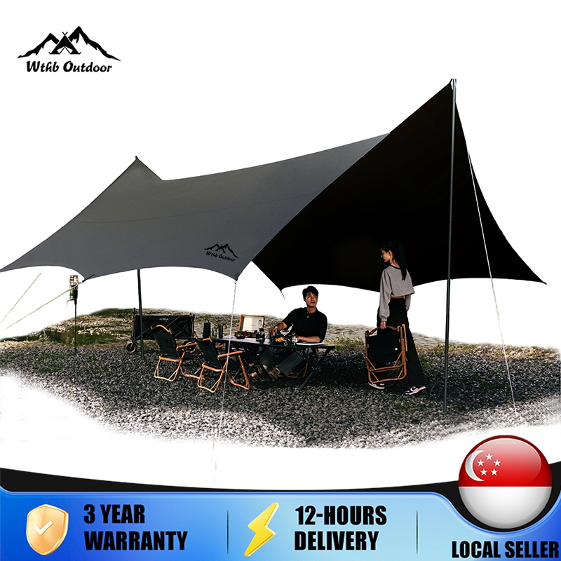 Outdoor Flysheet Portable Canopy Tent Tarp Camping Tent Square Sun ...