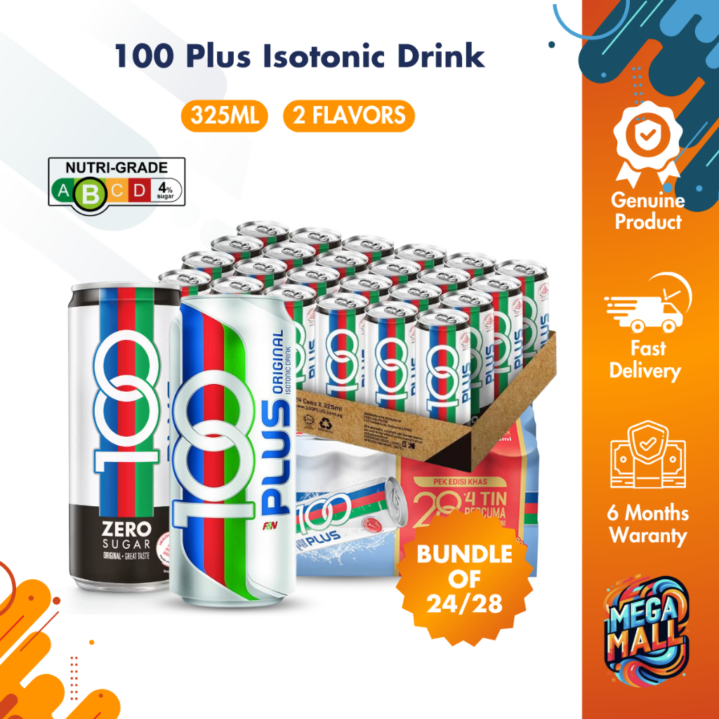 [Special 24+4] 100 Plus Isotonic Drink 325ml – Hydration Boost ...