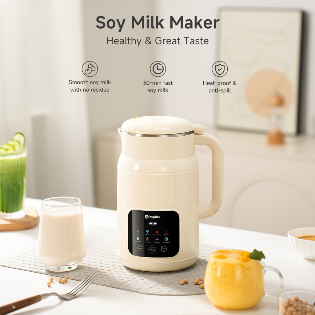 Simplus 1000ml Soy Milk Maker | Food Processor | Hot & Cold Drinks ...
