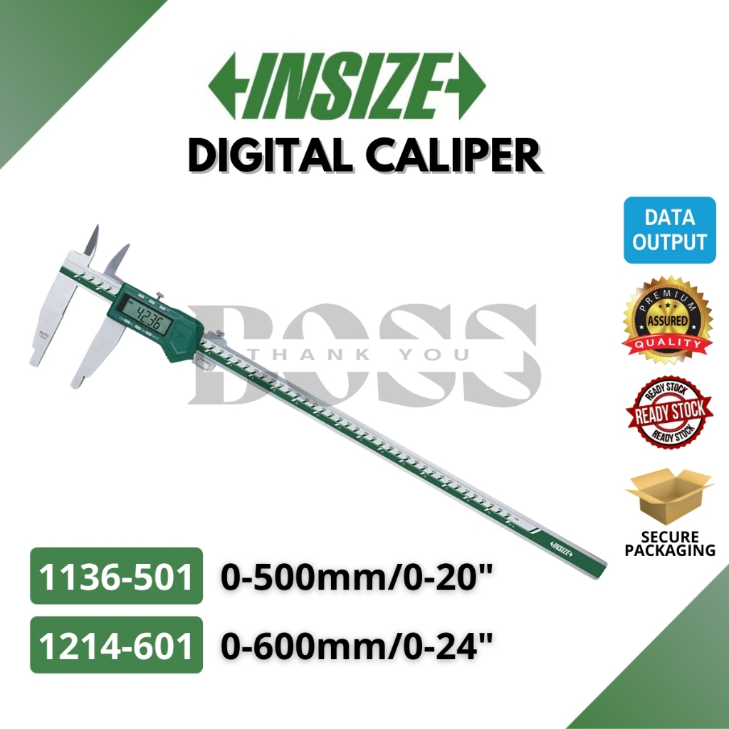 INSIZE Digital Caliper 1136-501/1136-601 Jaw Length 100mm (Range 0 ...