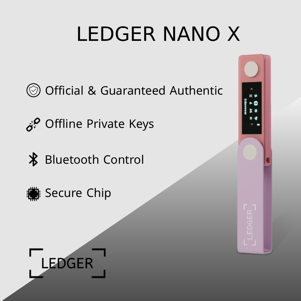 Authentic Store Ledger Nano X Bluetooth USB Hardware Wallet Multi ...