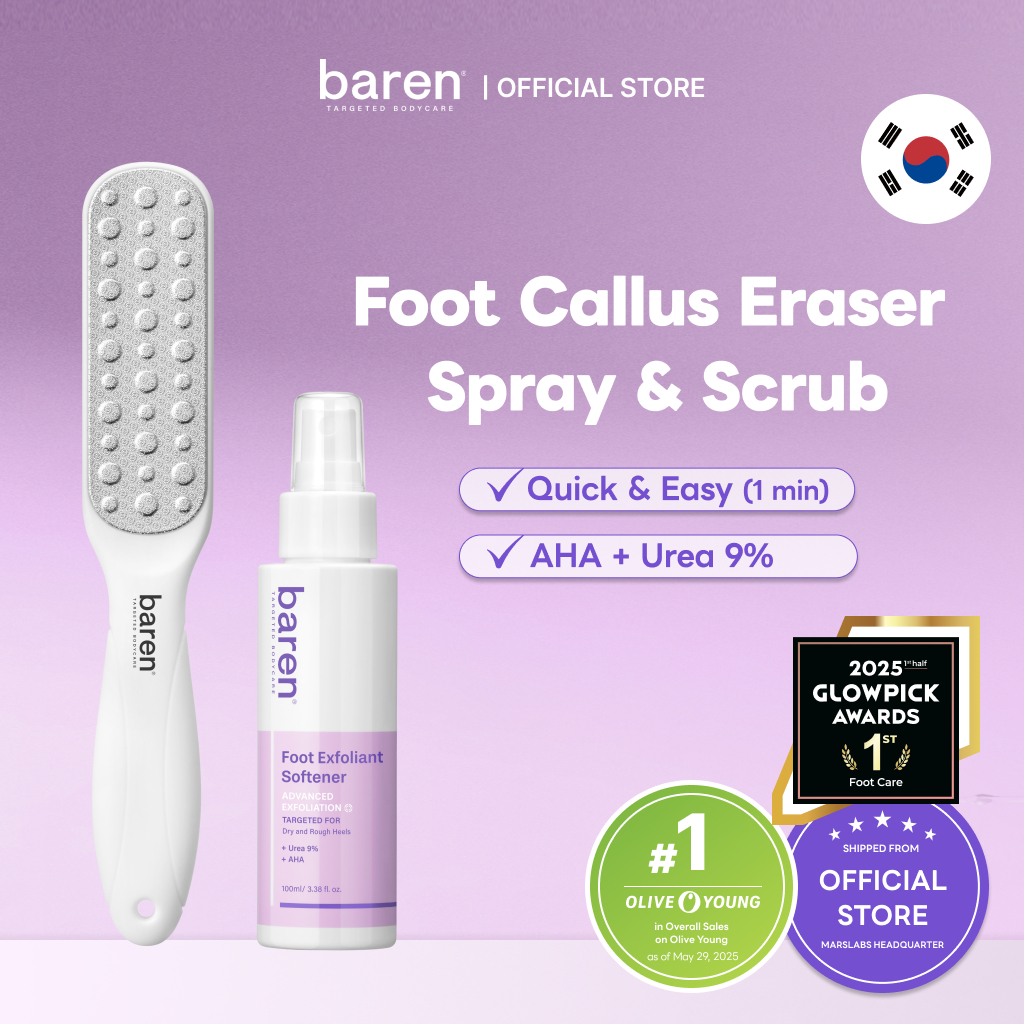 [BEST] BAREN 1-Minute Callus Remover Kit for Feet: Foot File & Peeling ...