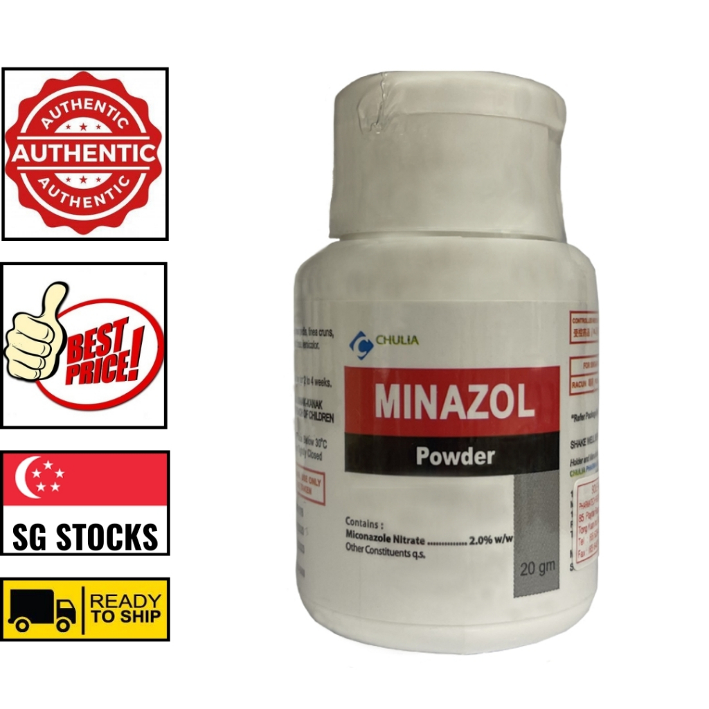 Minazol Antifungal Powder 20g – Treats Athlete’s Foot, Ringworm ...
