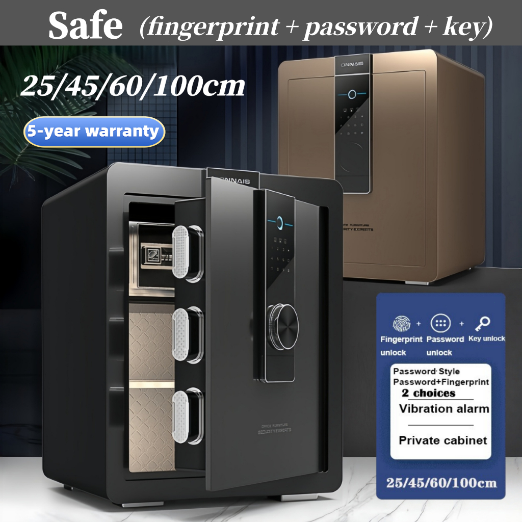 [SG Stock] Fingerprint Password Safe Box Safe Office Safe All-Steel ...