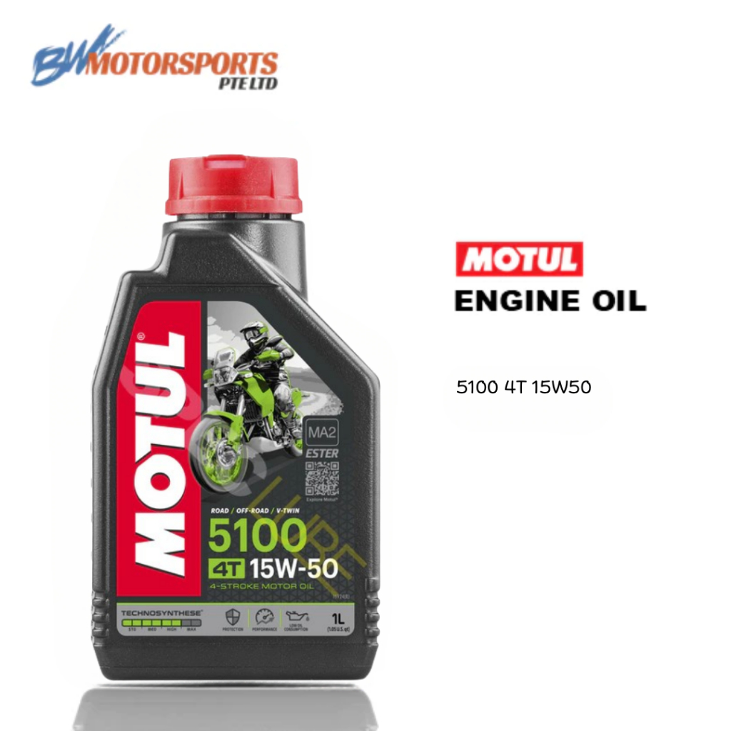 MOTUL 5100 4T 10W-40/15W-50 Semi Synthetic Engine Oil 1L 4 Stroke