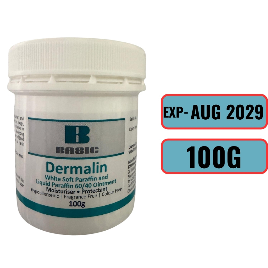 Dermalin White Soft Paraffin 100g – Moisturiser for Dry, Chapped ...