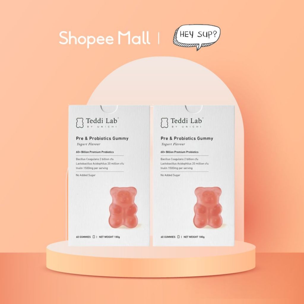 Shopee x Unichi Brand Box - Unichi Teddi Lab Pre & Probiotics Gummy ...