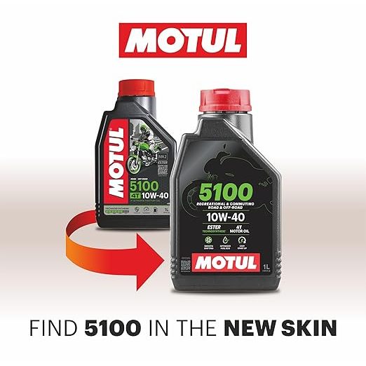 MOTUL 5100 4T 10W-40/15W-50 Semi Synthetic Engine Oil 1L 4 Stroke