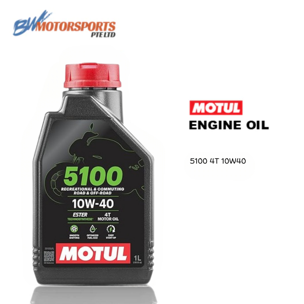 MOTUL 5100 4T 10W-40/15W-50 Semi Synthetic Engine Oil 1L 4 Stroke