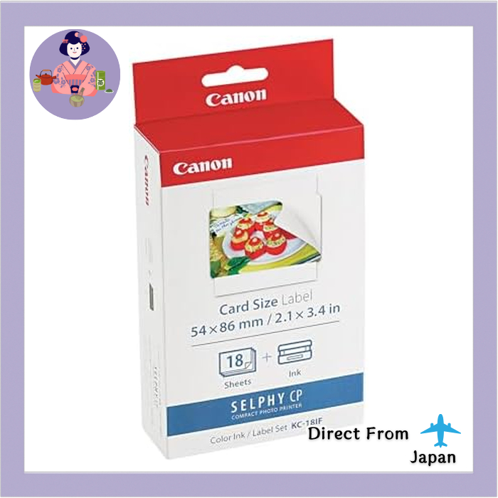 Canon SELPHY CP Color Ink and Full Size Label Set 18 Sheets KC-18IF ...
