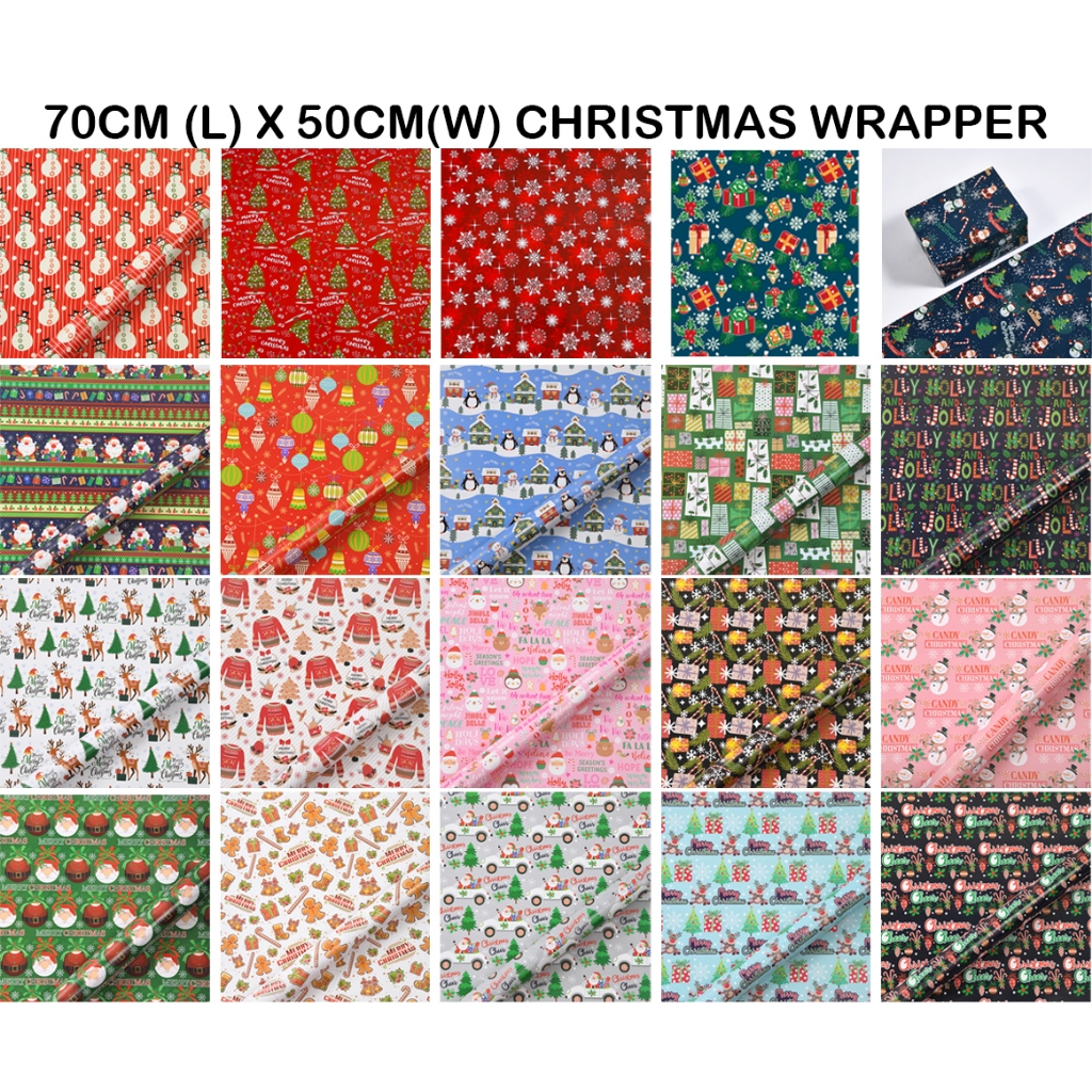 (SG STOCK) Christmas Wrapping Paper – Festive Holiday Designs 20 ...
