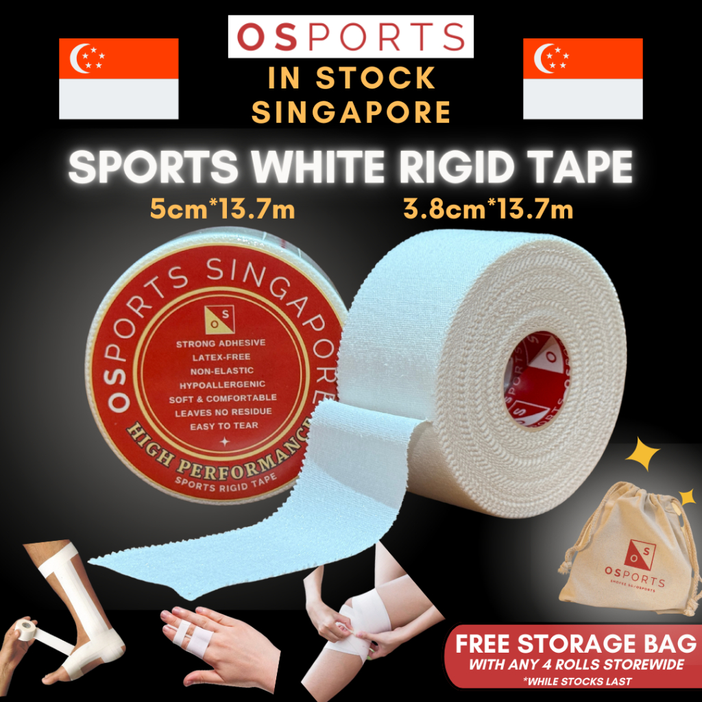 White Rigid Tape Sports Athletic Tape [3.8cm x 13.7m] or [5cm x 13.7m ...