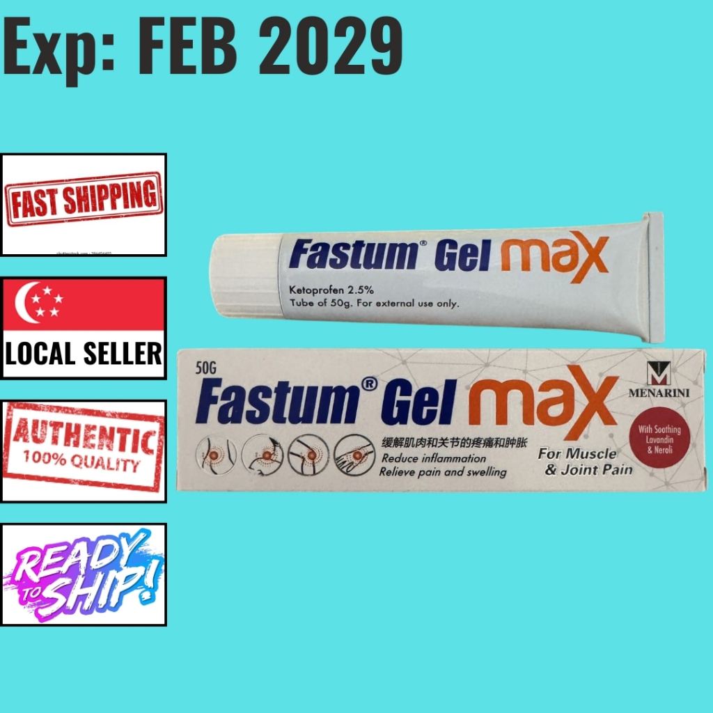 Fastum Gel Max Muscle Joint Pain 50g Rheumatic Tiger Balm Voren Bengay ...